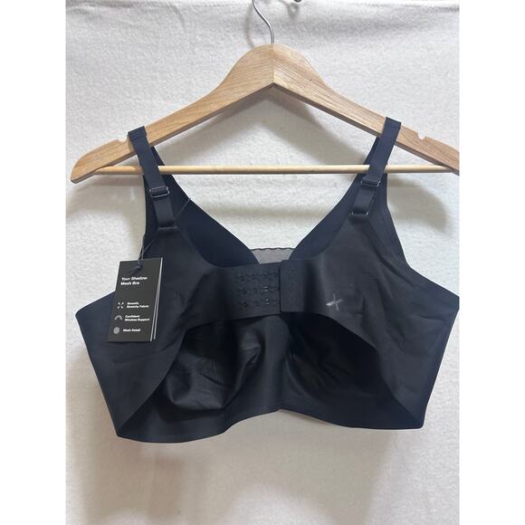 Knix Shadow Mesh T-Shirt Pad Bra XXL++ Blk Smooth Stretchy Fabric Wireless New - Picture 3 of 7